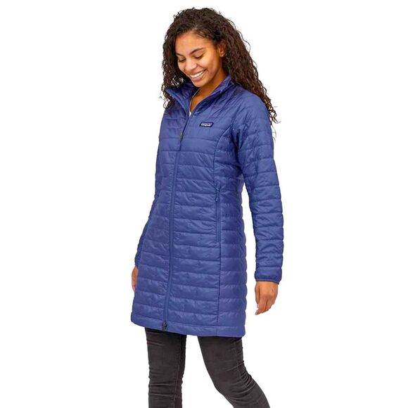 Patagonia Women lined Nano puffer Parka coat quilted Jacket sz Small Navy